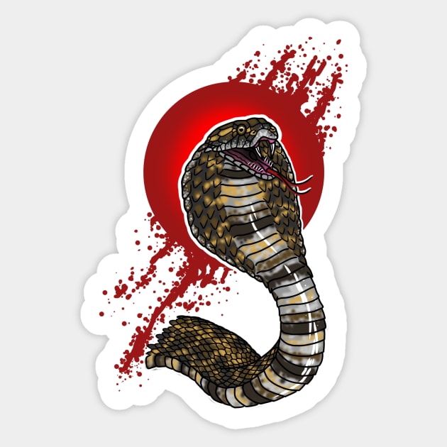 Blood Moon Cobra Sticker by CelticDragoness